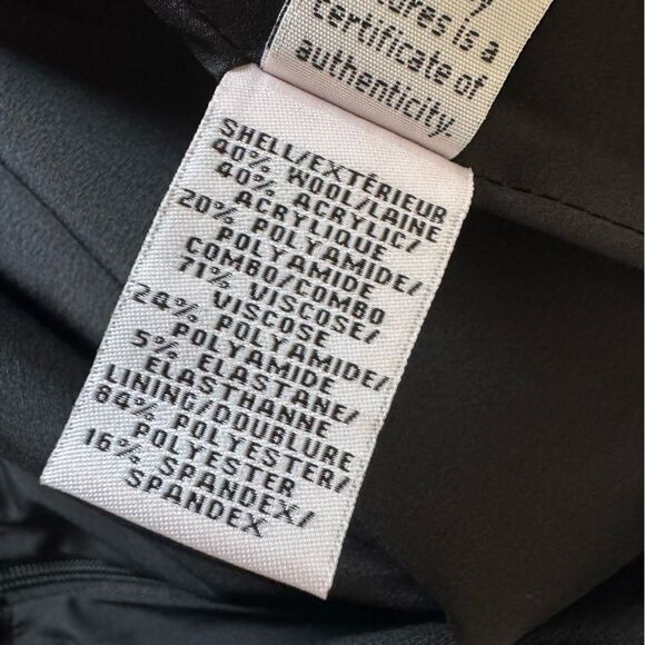 Diane Von Furstenberg Wool Blend Black Floral Lace Pencil Skirt Size 8 - Picture 9 of 9